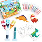 Dinosaur Color Science Activity DIY Puzzle Painting Crafts for Ages 5-10