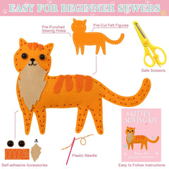 CiyvoLyeen Cat Sewing Kit for Kids 12PCS, Creative Craft and Gift Ideas