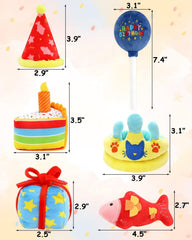6Pcs Birthday Themed Catnip Toys