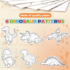 Dinosaur Color Science Activity DIY Puzzle Painting Crafts for Ages 5-10