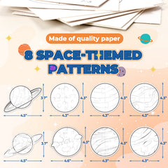 Space Color Science Activity DIY Puzzle Painting Crafts for Ages 5-10