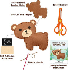CiyvoLyeen Puppy Craft Kit Kids DIY Crafting  Stuffed Animal Felt Plushie