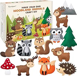 CiyvoLyeen Puppy Craft Kit Kids DIY Crafting  Stuffed Animal Felt Plushie