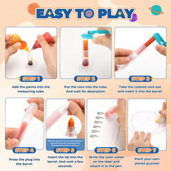 Space Color Science Activity DIY Puzzle Painting Crafts for Ages 5-10
