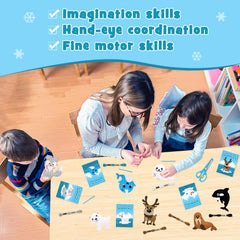 CiyvoLyeen Polar Animals Sewing Kit for Kids, 14PCS  DIY Educational Gift for Boys and Girls