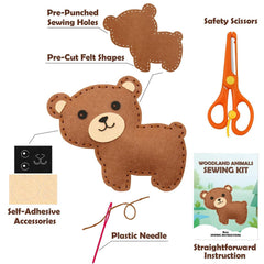 CiyvoLyeen Puppy Craft Kit Kids DIY Crafting  Stuffed Animal Felt Plushie